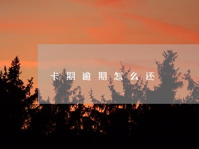 卡期逾期怎么还