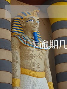卡逾期几天可以办分期