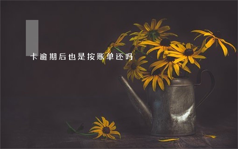 卡逾期后也是按账单还吗