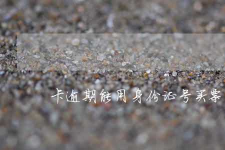 卡逾期能用身份证号买票