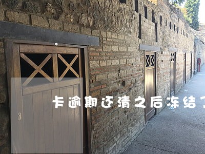 卡逾期还清之后冻结了