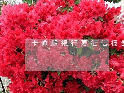 卡逾期银行要征信报告干什么 卡逾期银行要征信报告干什么