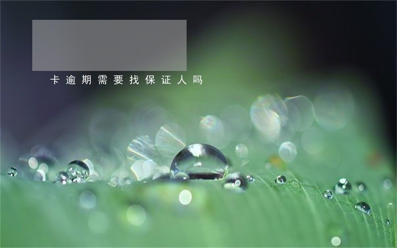 卡逾期需要找保证人吗