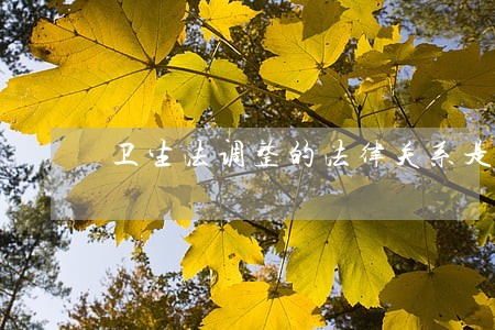 卫生法调整的法律关系是什么 卫生法调整的法律关系是什么