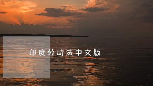 印度劳动法中文版 印度劳动法中文版