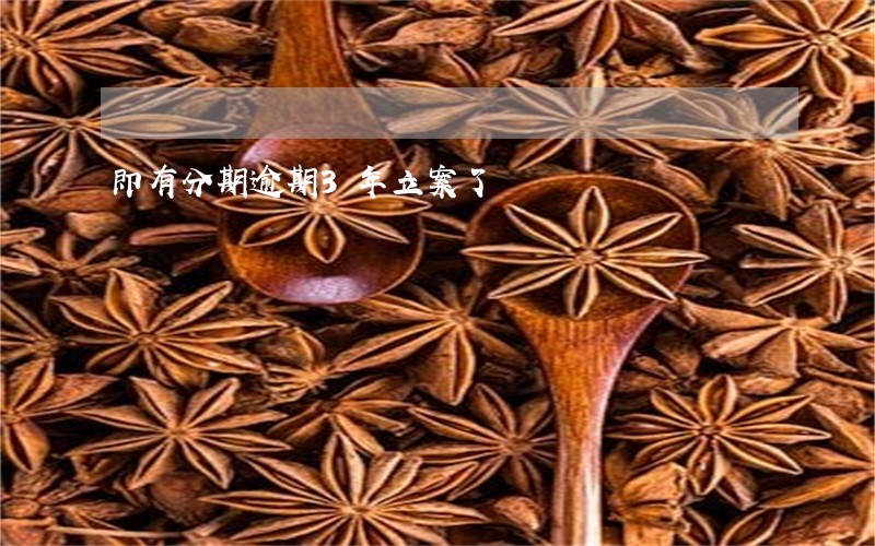 即有分期逾期3年立案了 即有分期逾期3年立案了