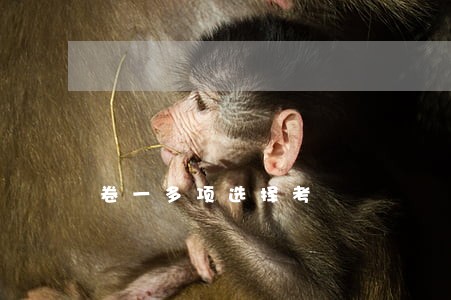卷一多项选择考