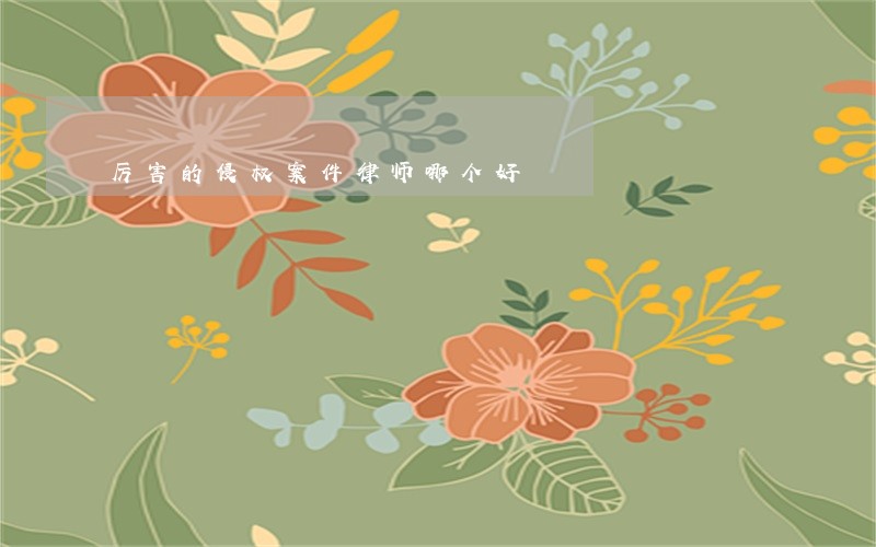 厉害的侵权案件律师哪个好 厉害的侵权案件律师哪个好