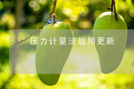 压力计量法规频更新 压力计量法规频更新
