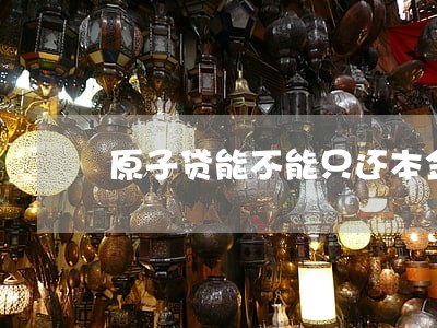原子贷能不能只还本金 原子贷能不能只还本金