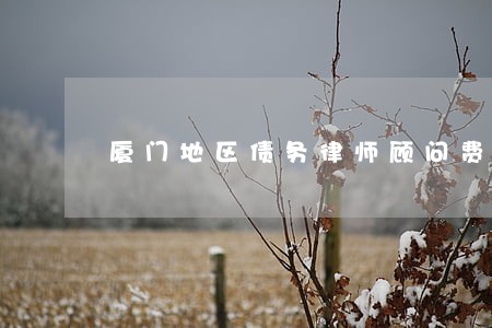 厦门地区债务律师顾问费用标准 厦门地区债务律师顾问费用标准