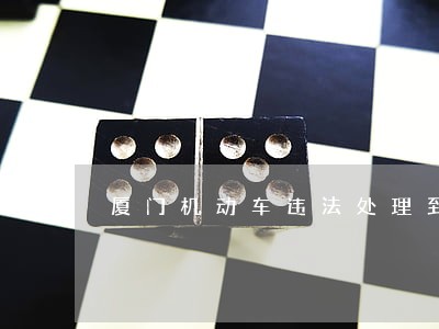厦门机动车违法处理到哪里办 厦门机动车违法处理到哪里办