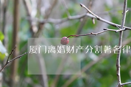 厦门离婚财产分割著名律师 厦门离婚财产分割著名律师