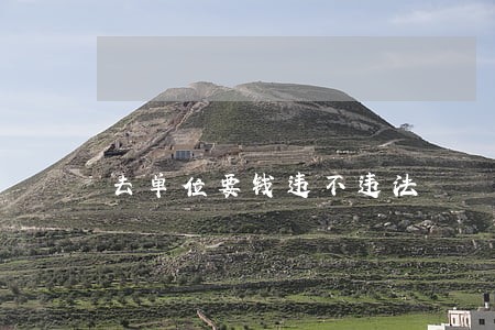 去单位要钱违不违法 去单位要钱违不违法