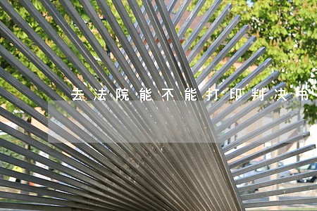 去法院能不能打印判决书