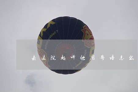 去法院起诉他用粤语怎么说