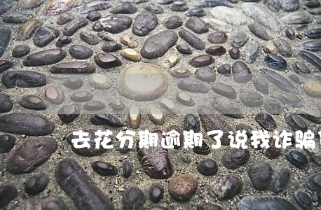 去花分期逾期了说我诈骗贷款 去花分期逾期了说我诈骗贷款