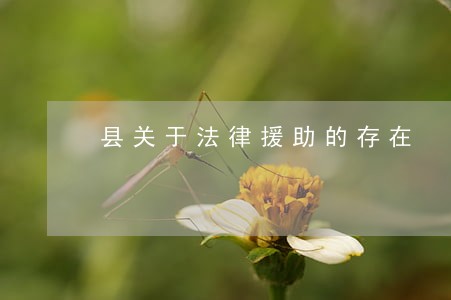 县关于法律援助的存在 县关于法律援助的存在