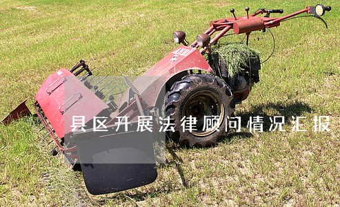 县区开展法律顾问情况汇报