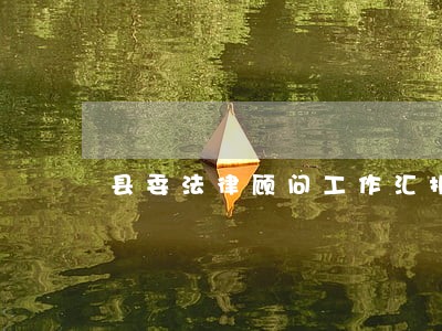 县委法律顾问工作汇报 县委法律顾问工作汇报