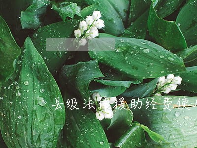 县级法律援助经费使用管理办法 县级法律援助经费使用管理办法