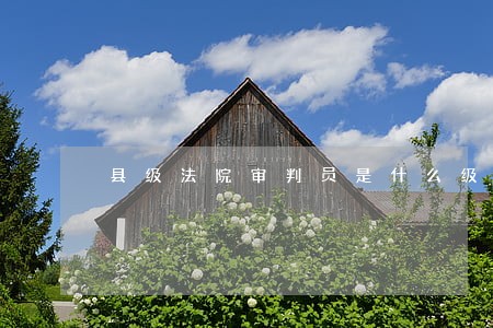 县级法院审判员是什么级别