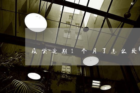 及贷逾期1个月了怎么处理 及贷逾期1个月了怎么处理