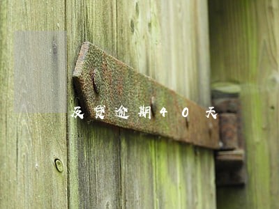 及贷逾期40天 及贷逾期40天