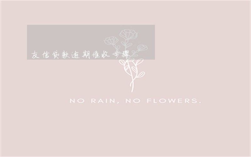 友信贷款逾期催收步骤