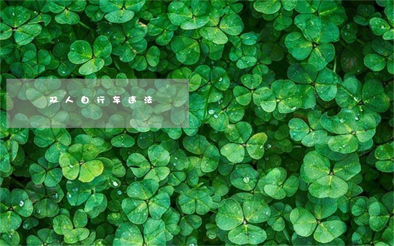 双人自行车违法 双人自行车违法