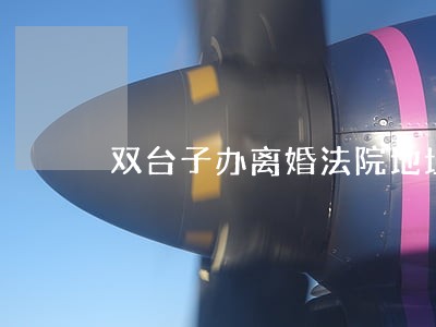 双台子办离婚法院地址