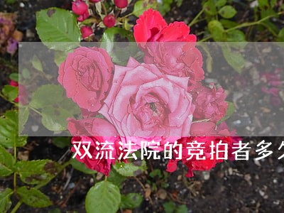 双流法院的竞拍者多久可以买卖 双流法院的竞拍者多久可以买卖