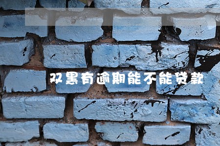 双黑有逾期能不能贷款 双黑有逾期能不能贷款