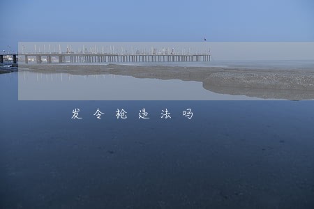 发令枪违法吗