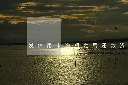 发信用卡逾期之后还款资金