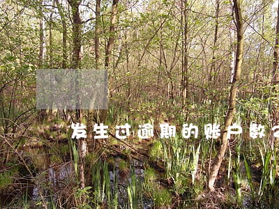 发生过逾期的账户数2多久会消 发生过逾期的账户数2多久会消