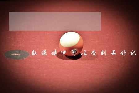 取保候审可以查到工作记录吗