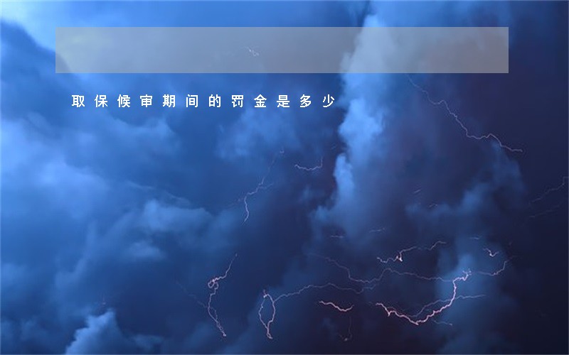 取保候审期间的罚金是多少 取保候审期间的罚金是多少