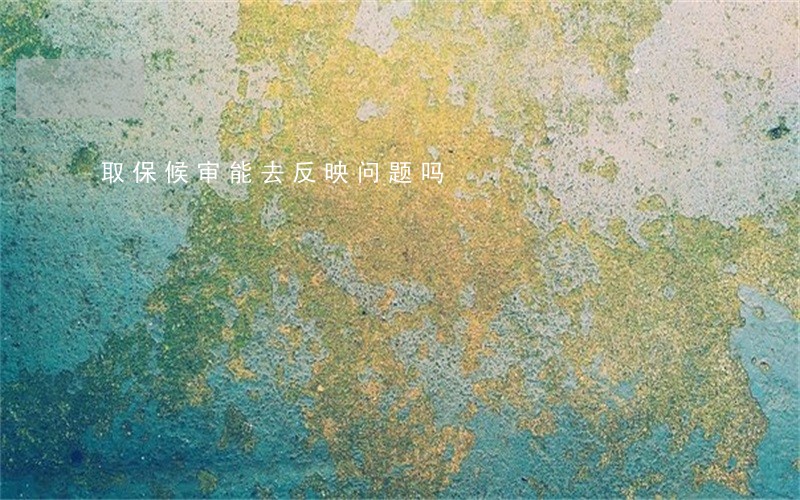取保候审能去反映问题吗 取保候审能去反映问题吗