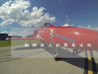 取消他人机票违法吗 取消他人机票违法吗