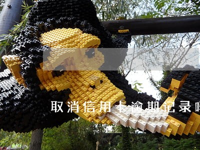 取消信用卡逾期记录吗 取消信用卡逾期记录吗