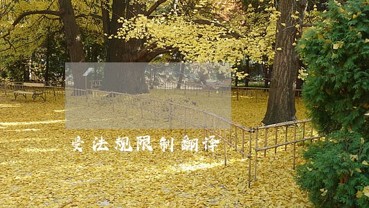 受法规限制翻译 受法规限制翻译