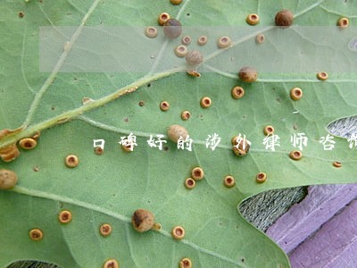 口碑好的涉外律师咨询 口碑好的涉外律师咨询