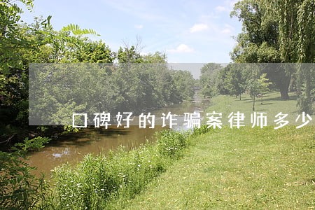 口碑好的诈骗案律师多少钱 口碑好的诈骗案律师多少钱