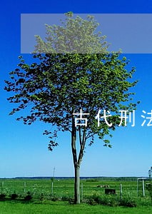 古代刑法资料 古代刑法资料