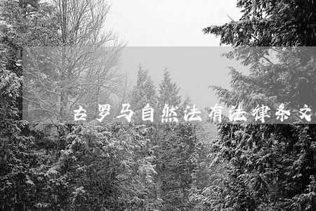 古罗马自然法有法律条文 古罗马自然法有法律条文