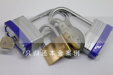 只归还本金案例 只归还本金案例