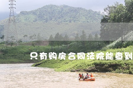 只有购房合同法院能查到吗 只有购房合同法院能查到吗