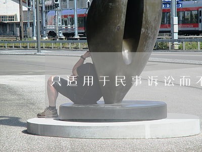 只适用于民事诉讼而不适用 只适用于民事诉讼而不适用