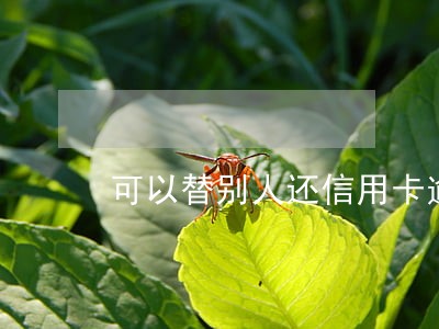 可以替别人还信用卡逾期吗 可以替别人还信用卡逾期吗